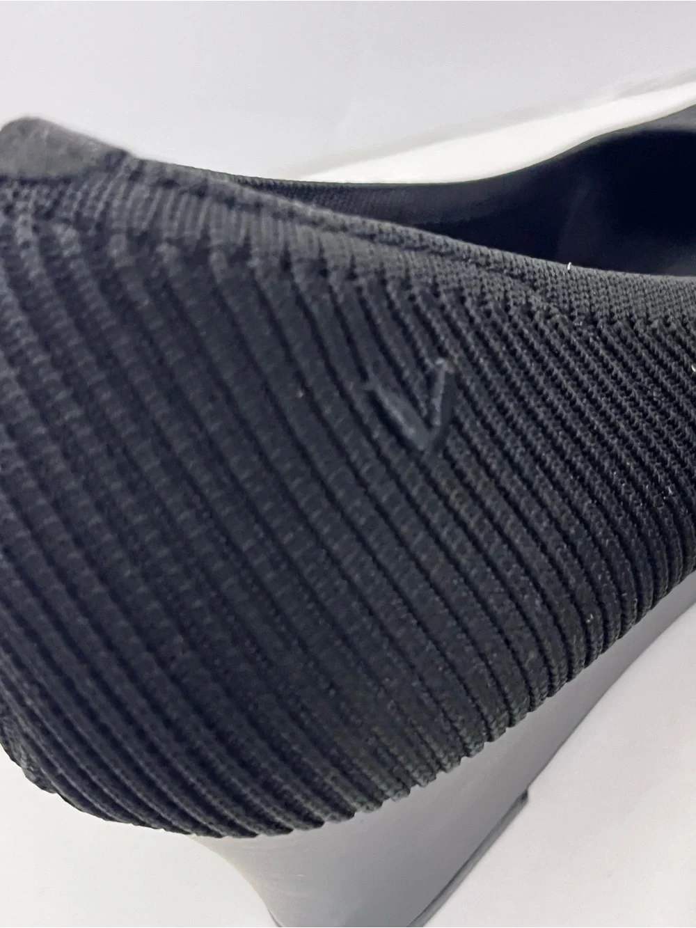 VIVAIA Black Square Toe Wedge Heel Slip On Loafers Shoes EU42 Casual Comfort